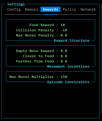Rewards Settings